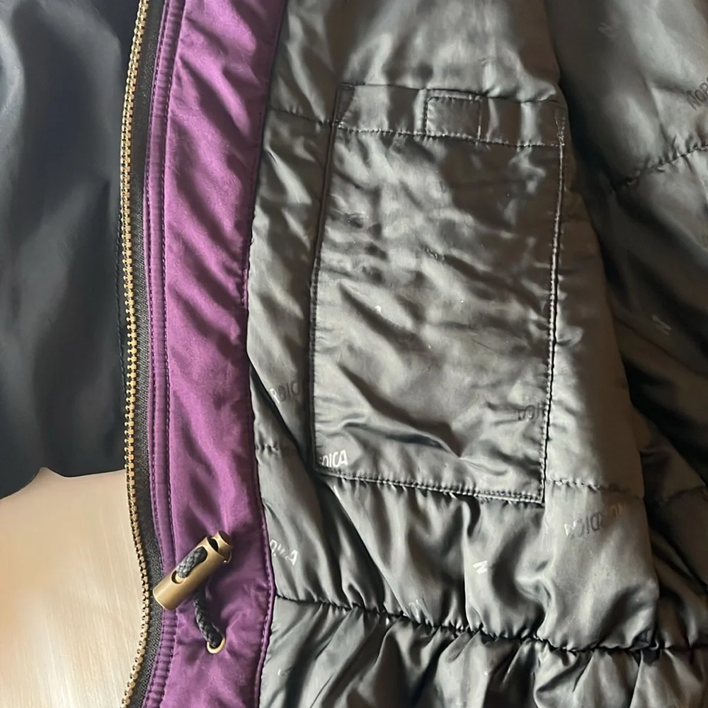 Vintage Nordica Ski Jacket Black Purple Size 8 Large - Picture 6 of 16